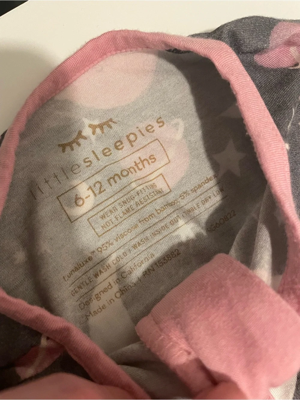 Little Sleepies Brand Pink To the Moon & Back Zippy Pajamas Size 6-12 Months